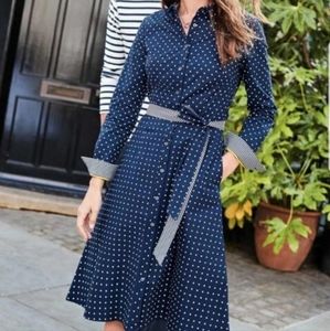 Boden Posy Polka Dot Shirt Dress. Size 4R